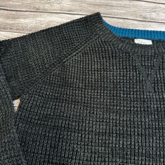 John & Jenn Womens Ribbed Long Sleeve Sweater Charcoal Grey Gray Blue S SM Small - Picture 5 of 12